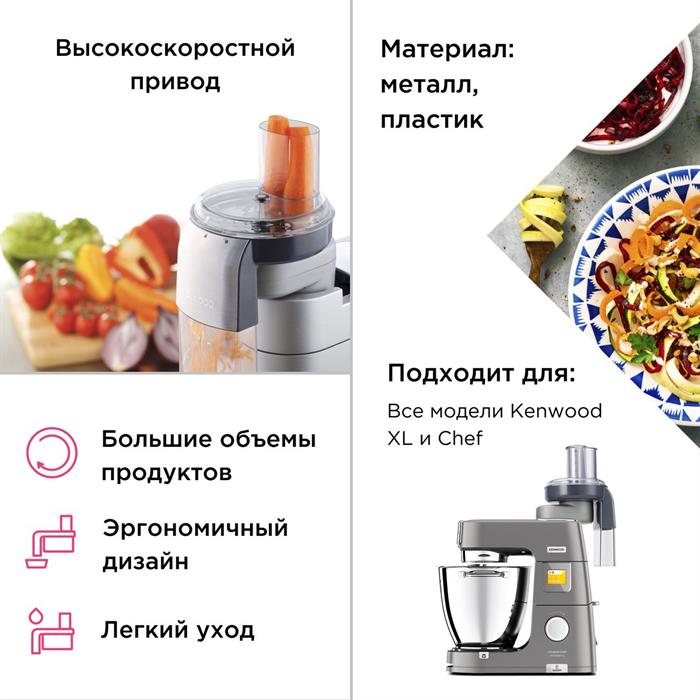 Высокоскоростная насадка-овощерезка Kenwood AT340